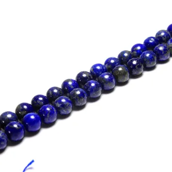Nové AAA+ Kolo Prírodný Kameň Lapis Lazuli Korálky Pre Šperky, Takže Náramok DIY Materiál Kameň 4/ 6/8/10 /12 mm Strand 15.5