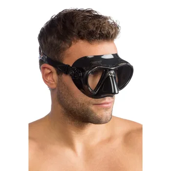 Cressi Nano Ultra Nízky Objem Zadarmo Potápačská Maska Tvrdeného Skla 2 Okno Integrovaný Duálny Rám Čierna Silikónová Maska pre Dospelých
