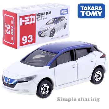 Takara Tomy TOMICA Č. 93 Nissan Leaf Model Auta 1/63 Elektrická Hračka Auto Plesne Diecast Miniatúrne Automobilový Zberateľstvo