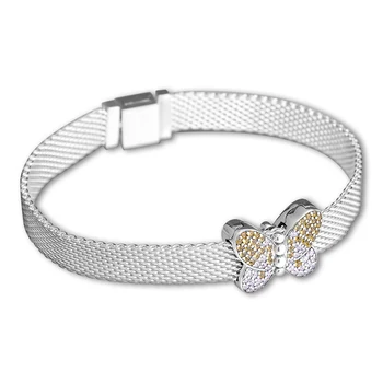 CKK Bedazzling Butterfly Klip Korálky Charms Striebro 925 Sterling Silver Šperky Hodí Čiastkové Náramok Kralen Berloque Perles
