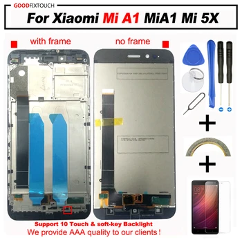 Pôvodný Pre Xiao Mi A1 Mi 5X LCD Displej + Rám Digitalizátorom. dobrý Dotykový Displej Montáž Dotykový Panel Náhradné Diely