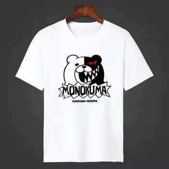 Danganronpa Komaeda Nagito T-shirt Cosplay Kostým Dangan Ronpa Monokuma Biele Krátky Rukáv T Shirt Každodenné Ležérne Tričko