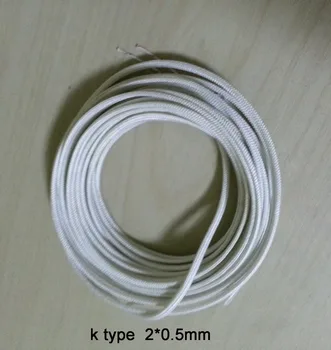 2*0,5 mm K Typu Sklolaminát Potiahnutý Termočlánok drôt