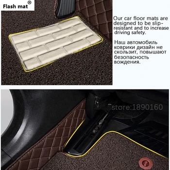Flash mat kožené auto podlahové rohože fit 98% áut model Toyota Lada Renault, Kia Volkswage Honda, BMW BENZ príslušenstvo nohy podložky