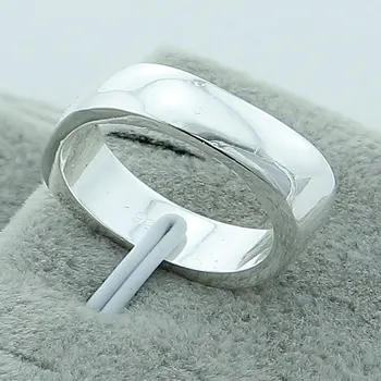 925 Sterling Silver Štvorcový Kruh Prstene Pre Ženy, Mužov Značky Módne Jednoduché Svadobné Šperky, Zásnubné Večierok