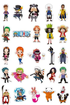 48Pcs/Set Anime JEDEN KUS Luff Nálepky Na Auto Notebook PVC Batoh Domov Odtlačkový Pad Požičovňa PS4 Nepremokavé Kotúča, hračky, Darčeky