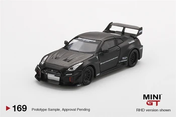 MINI GT 1:64 LB-Siluetu FUNGUJE NISSAN GT 35GT-RR Matte Black Diecast Model Auta