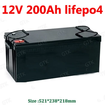 3ks GTK Nepremokavé Lifepo4 12V 200AH lítiové batérie BMS 12.8 V pre menič Slnečnej energie campe vysokozdvižný Vozík loď záložného zdroja