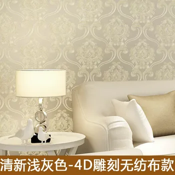 3D troch-dimenzionální zlatej Európskej Damasku tapety luxusné spálne, obývacia izba inžinierstva, TV joj, steny domov