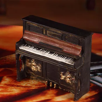 Strongwell Európskej Klavír Model Živice Remeselné Starožitné Vintage Piano Štúdia Okno Ornament Domáce Dekorácie Svadobný Dar