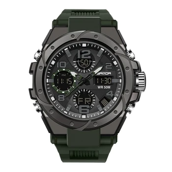 Muži Športové Hodinky Vojenské Sledovať Módne náramkové hodinky Potápačské pánske Športové LED Digitálne Hodinky Vodotesné Relogio Masculino 2020