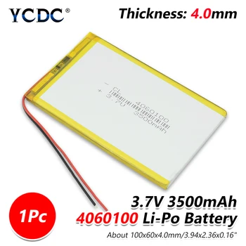 High-capacity 3,7 V 3500mAh Lipo Batérie 4060100 Nabíjateľná batéria 3500mA lítiová batéria Pre MP5 DVD Tablet Elektrické Hračky