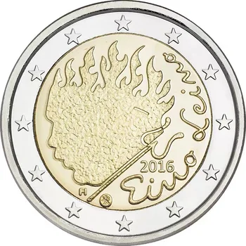 Fínsko 90. Výročie Smrti Enorino v roku 2016 2 Eur Reálne Pôvodných Mincí Mene Mince Unc