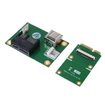 Mini PCIE pre PCI-E Express X1+USB Stúpačky Karty s FFC Káblový vysokorýchlostný DIY 90 Stupňov Slot B95D