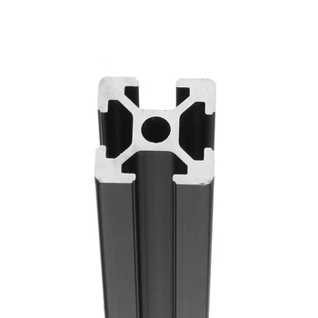 1pc Odolné 400mm Dĺžka 2020 T-Slot Black Hliníkovej Zliatiny Profily Lisovania Rám Pre CNC 3D Tlačiarne