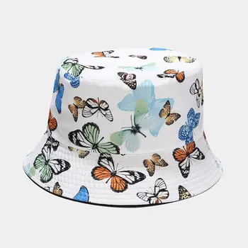 2020 Bavlna Motýľ tlače, Vedierko Hat Rybár Klobúk vonkajšie cestovné klobúk Slnko Spp Čiapky pre Mužov a Ženy 218