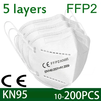 Rýchle odoslanie masku na tvár FFP2 masky KN95 filter masku, Ochranné maske anti maska proti prachu 5 vrstiev úst maska mascarillas Rýchlo odoslať
