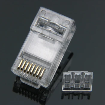 Xintylink konektor rj45 cat6 kábel siete ethernet zapojte cat 6 sieti conector lan rj 45, pozlátené utp muž 8p8c netienené 50pcs