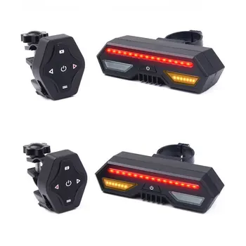 Multi Svetelné Režimy Bicyklov Svetla Smart Auto Brzdu na Snímanie Svetla, USB Nabíjanie LED Cyklistické zadné svetlo na Bicykel, Diaľkové Ovládanie TurnLight