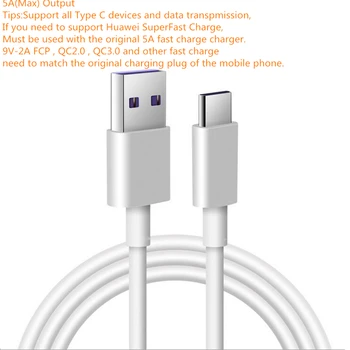 USB Typu C Kábel Pre Huawei Mate 10 Pro Mate10 Mate9 9 P9 P10 Plus Synchronizáciu Údajov Dlhé Nabíjanie Drôt Telefón, Nabíjačka, Kábel 1M 2M