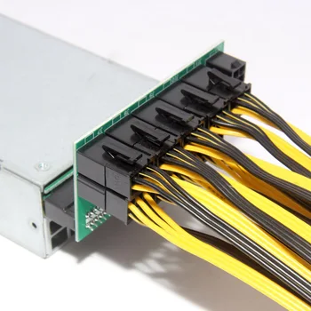 DPS-1200FB/QB Napájanie Breakout Board + 10 Kábel 6 pin pre Ethereum Ťažba Nový Príchod