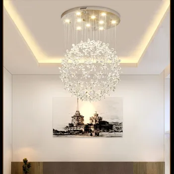 BOCHSBC Módne Luxusné Krištáľové Lustre pre Obývacej Izby, Spálne, Jedálne Art Deco Visí Lampara Vnútorné Osvetlenie