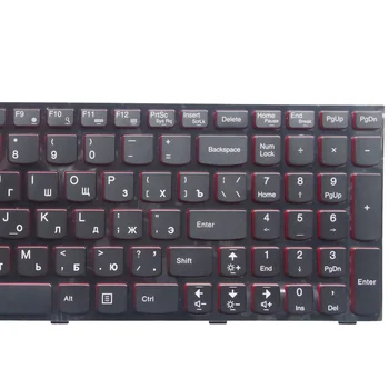 GZEELE NOVÁ ruská klávesnica od spoločnosti Lenovo Y500 Y500N Y500NT Y510 Y510P Y590 Y590N Notebook ruská Klávesnica s podsvietením podsvietenie, čierna