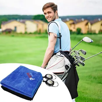 Golf uterák s ľahkým ťahom lana, outdoorové športy, obojstranné velvet potu uterák