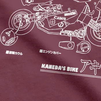 Vintage Kaneda je Bicykel T-Shirt pre Mužov Crewneck Bavlna Tričká Akira Tetsuo Japonsko, Manga, Krátky Rukáv Tees Plus Veľkosť Topy