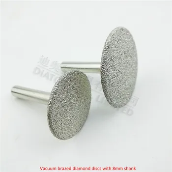 DIATOOL 2ks (Dia50mm+ 40 mm) Vákuové brazed diamantové kotúče s drieku 8 mm rezanie gravírovanie kameň žula mini diamantového kotúča