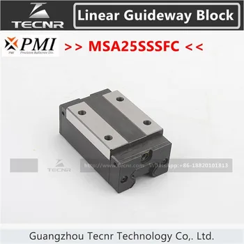 Taiwan PMI lineárne guideway list prepravu blok MSA25S MSA25SSSFC jazdca pre CO2 laserové stroj
