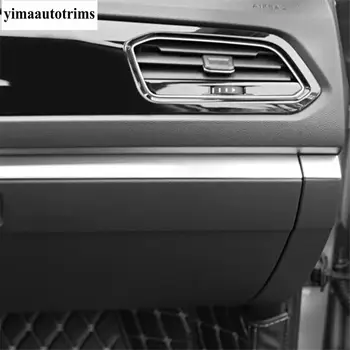 Pre Volkswagen T-Roc T Roc 2018 - 2021 Centrálne Riadenie Dekoratívny Kryt Pásky Výbava Strieborná Farba Nehrdzavejúcej Ocele Prerobit Interiéru