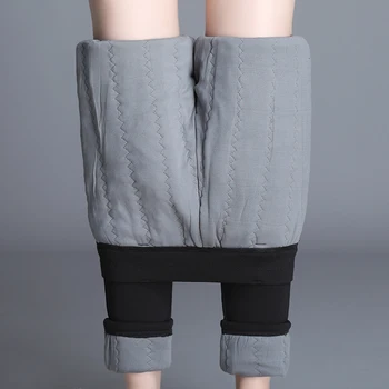 2020 ženy, plus veľkosti 4XL Zimná prešívaná teplé Zahustiť nohavice bavlna skrčil nohavice hodváb odpaľovanie Vetru Nohavice Elastické Žena