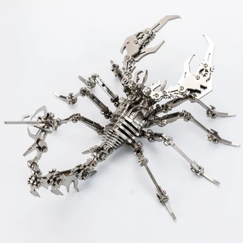 Robot Hmyzu Scorpion 3D Oceľovou Skončil DIY Pohyblivosť Kĺbov Miniatúrny Model Súpravy, Puzzle, Hračky Chlapec Spojov Hobby Budovy