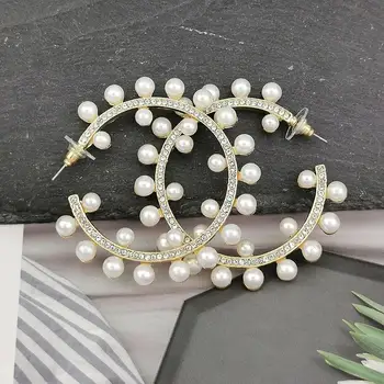 MANILAI Luxusné Kamienky Imitácia Perly Hoop Náušnice Pre Ženy Vyhlásenie Kúzlo Náušnice Strany Svadobné Šperky 2020