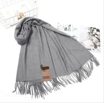 2020 Nové módne ženy šatku zime teplý šál dlhý strapec žena foulard hrubé šatku