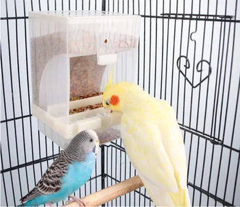 Veľká-kapacita automatické krmítko pre vtáky Papagáj potravín box feeder Vtáčie krmítko Vtáčie krmítko Anti-obrat misa