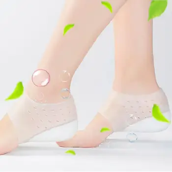 Pevné Silikónové Vložky Hard-Nosenie Vložky Na Nohy Unisex Neviditeľné Zvýšenie Výšky Ponožky Anti-Klzké Päty Podložky Hot