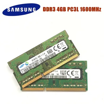 Pôvodné Samsung 4GB 1600MHz DDR3 DDR3L PC3L 12800S Notebook Pamäť 4G 1600 MHZ 1.35 V Notebooku Modul SODIMM pamäte RAM