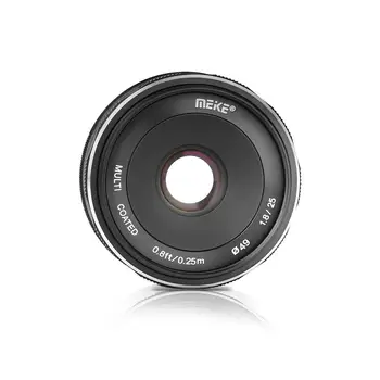 Meike 25 mm F1.8 širokouhlý Manuálne ostrenie Objektívu APS-C pre Canon pre Sony Mirrorless Fotoaparátu Lennings N1Mount FX Mount Mount M43