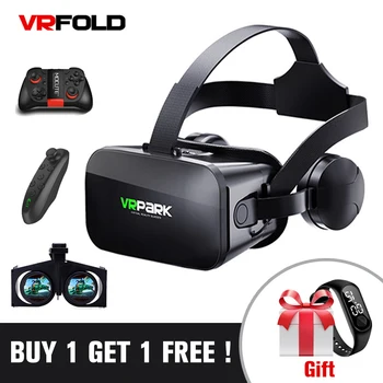 VRPARK J20 3D VR Okuliare Virtuálnej Reality Okuliare 3 D Okuliare Headset Prilba Pre iPhone Hry Android Smartphone S Radiče