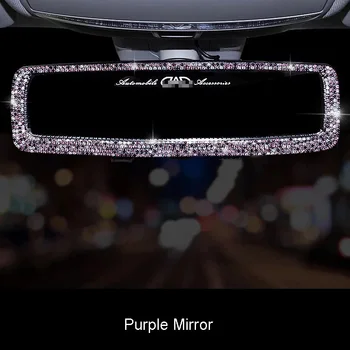 Drahokamu Interiéru Vozidla Spätné Zrkadlo Dekor Kúzlo Crystal Bling Diamond Ornament Spätné Zrkadlo Pokrytie Ženy Auto Príslušenstvo