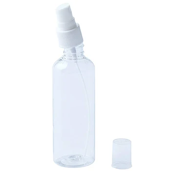 50 Kusov 50 ml Sprej Plastové Fľaše Prázdne Naplniteľné Rozprašovačom Transparentné Cestovná Fľaša