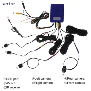 Pomlčka 360 Kamera Auta DVR Kamera USB 1080P DVR Kamera pre Systém Android Noc Verzia Mini Car Jazdy Fotoaparát Záznamník