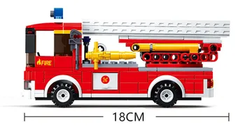 269Pcs Rebrík Požiaru Truck Mesto Záchranu Auto Stavebných Blokov Sady Deti Technic Playmobil Tehly Vzdelávacie Hračky pre Deti,