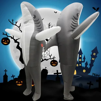 Nafukovacie Shark Halloween Kostým súťaž: Cosplay, Karneval, Party, Vianočné Kostýmy Vyhovovali Dospelých Zvierat Maškarný @LS