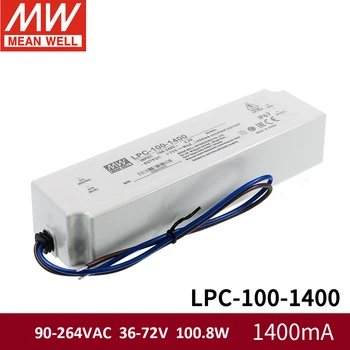 Meanwell LPC-100 Vodotesný LED Driver Jeden Výstup napájanie 90-264VAC 100W 350mA 500mA 700mA 1050mA 1400mA 1750mA 2100mA