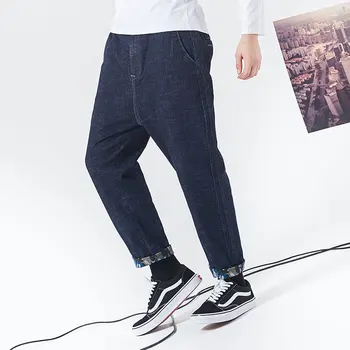 Pioneer tábor nové jeseň voľné džínsy mužov značky oblečenia pevný zips Hárem Nohavice muž kvalitnej bavlny hip hop rifle modré ANZ803150