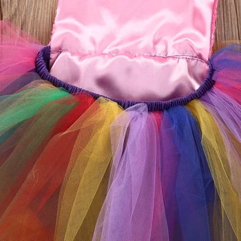 2017 Nové Príchodu Leta, Baby, Dievčatá, Multi-farebné plavky s uväzovaním za Tutu Šaty Deti Flitrami Backless Čipky Kvetinový Princezná Šaty 0-3T