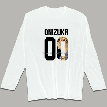 Top Great Teacher Onizuka T Shirt Mužov Bavlny O-krk Dlhý Rukáv Zábavné Tričká Hip Hop Tričká Topy Harajuku Streetwear